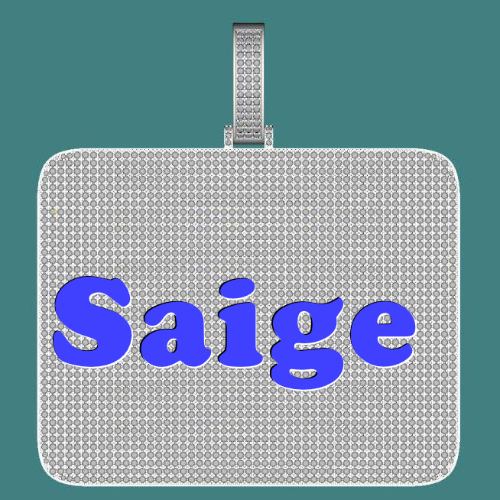 CUSTOM LETTER NECKLACE 3D BIG SQUARE
