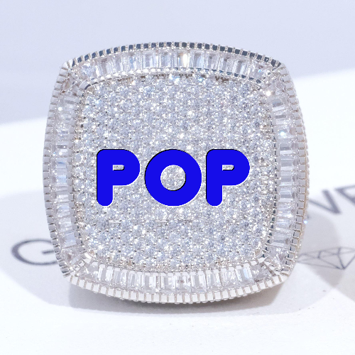 CUSTOM LETTER 3D ICED RING