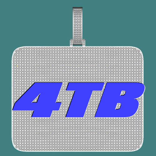CUSTOM LETTER NECKLACE 3D BIG SQUARE