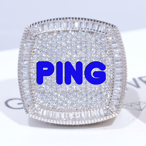 CUSTOM LETTER 3D ICED RING