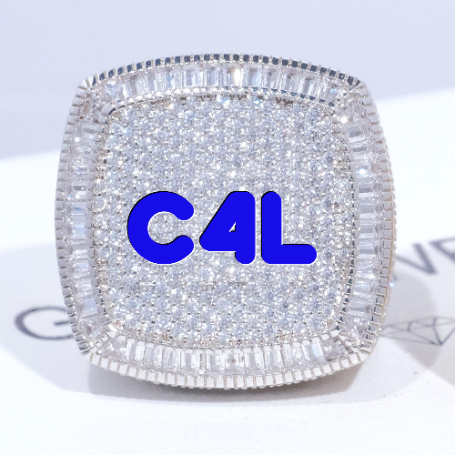 CUSTOM LETTER 3D ICED RING