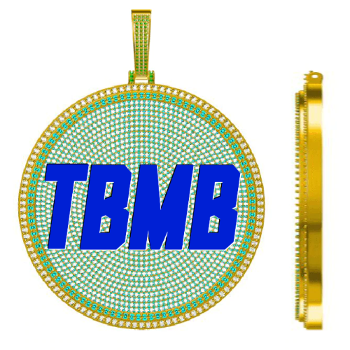 CUSTOM LETTER NECKLACE 3D BIG DISC