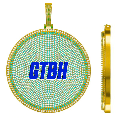 CUSTOM LETTER NECKLACE 3D BIG DISC