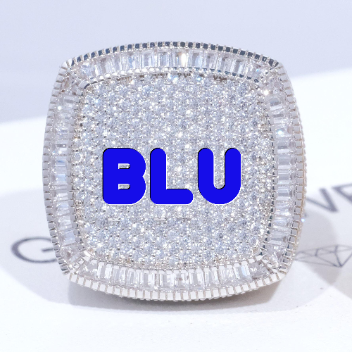 CUSTOM LETTER 3D ICED RING