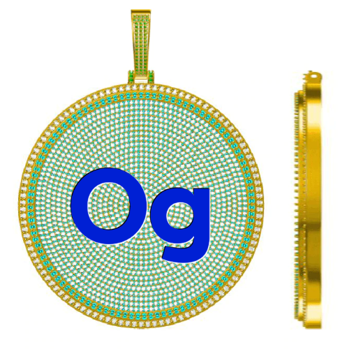 CUSTOM LETTER NECKLACE 3D BIG DISC