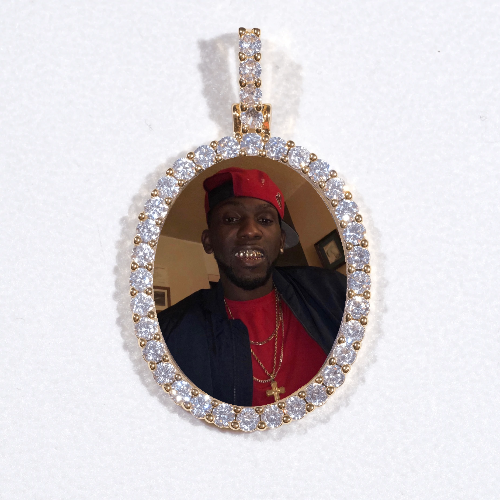 3D Oval Custom Picture Pendant