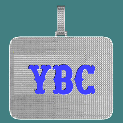 CUSTOM LETTER NECKLACE 3D BIG SQUARE