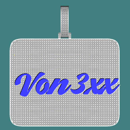 CUSTOM LETTER NECKLACE 3D BIG SQUARE