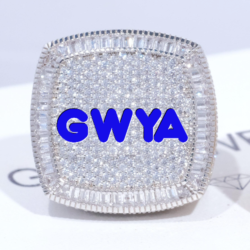 CUSTOM LETTER 3D ICED RING