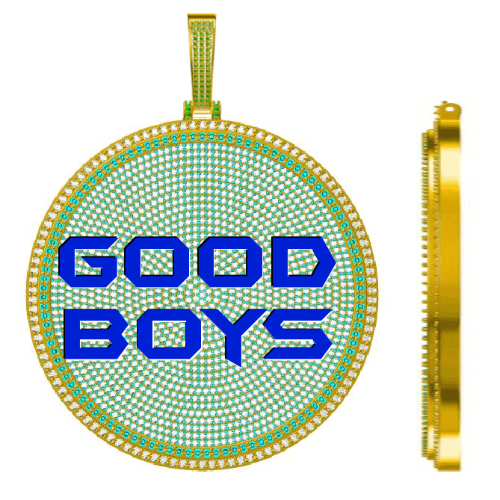 CUSTOM LETTER NECKLACE 3D BIG DISC