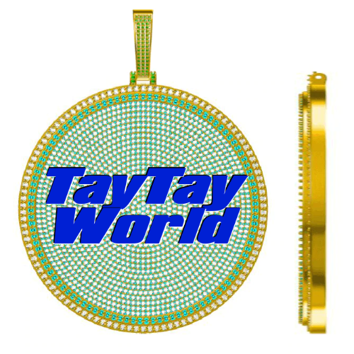 CUSTOM LETTER NECKLACE 3D BIG DISC