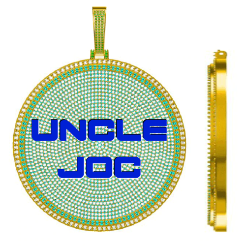 CUSTOM LETTER NECKLACE 3D BIG DISC