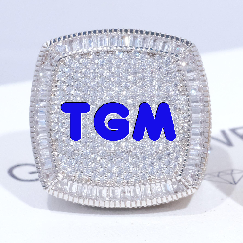 CUSTOM LETTER 3D ICED RING
