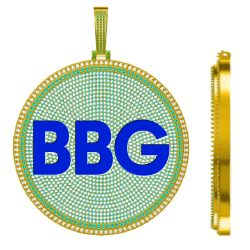 CUSTOM LETTER NECKLACE 3D BIG DISC