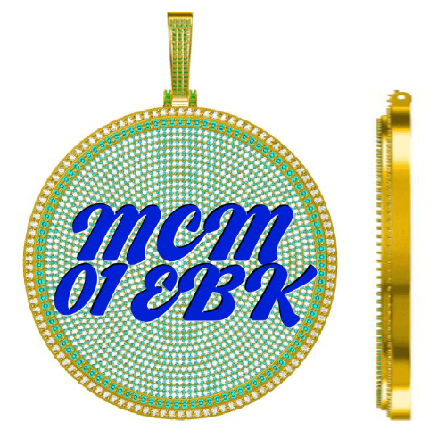 CUSTOM LETTER NECKLACE 3D BIG DISC