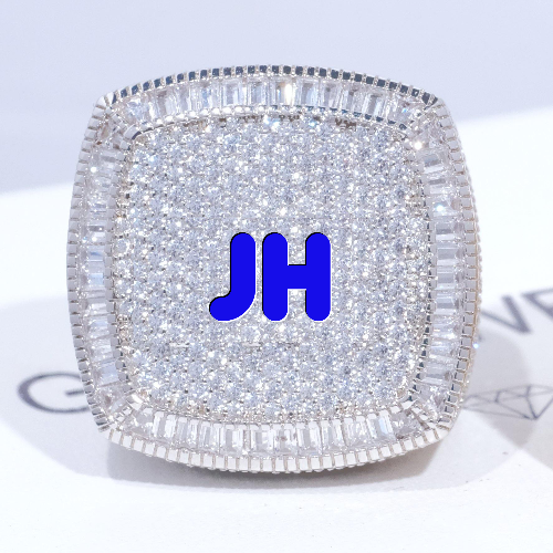 CUSTOM LETTER 3D ICED RING