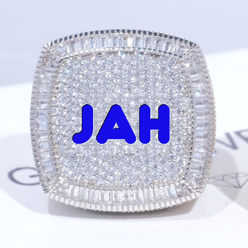 CUSTOM LETTER 3D ICED RING