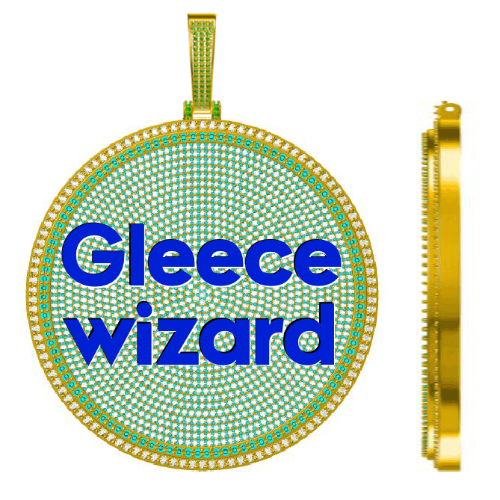 CUSTOM LETTER NECKLACE 3D BIG DISC