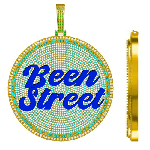 CUSTOM LETTER NECKLACE 3D BIG DISC