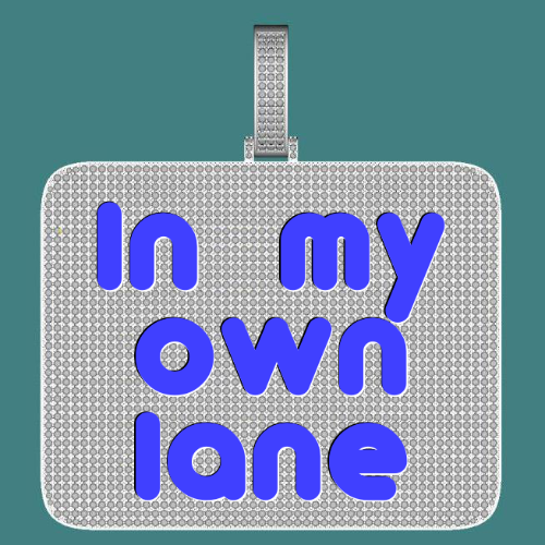 CUSTOM LETTER NECKLACE 3D BIG SQUARE