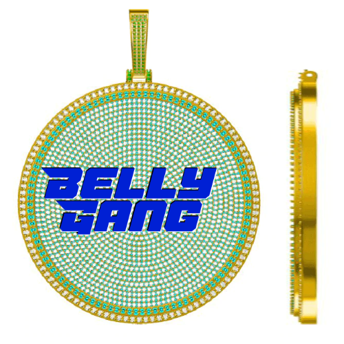 CUSTOM LETTER NECKLACE 3D BIG DISC