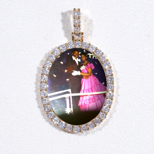 3D Oval Custom Picture Pendant