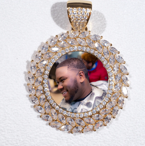Large 3D Wheat Ear Custom Picture Pendant