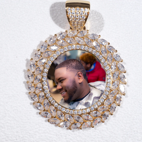 Large 3D Wheat Ear Custom Picture Pendant