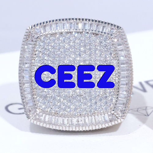 CUSTOM LETTER 3D ICED RING