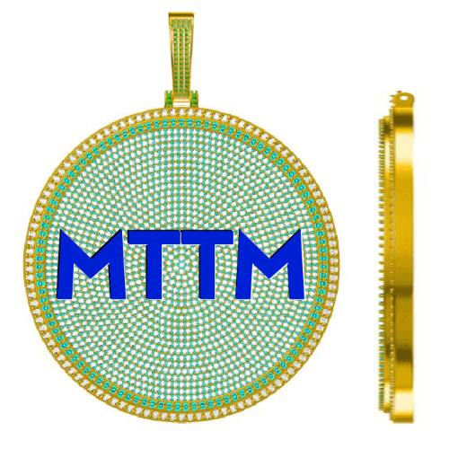 CUSTOM LETTER NECKLACE 3D BIG DISC