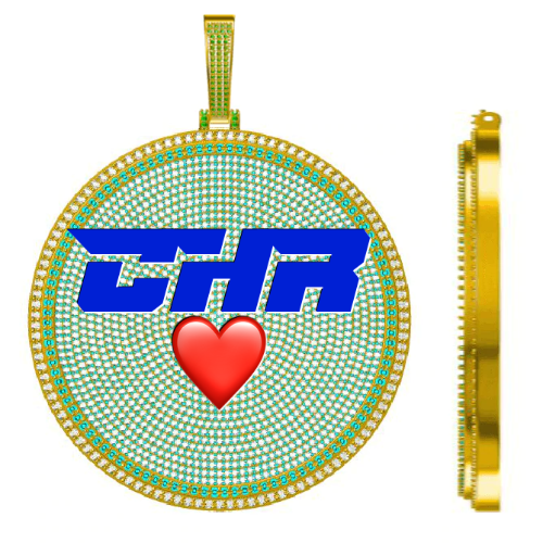 CUSTOM LETTER NECKLACE 3D BIG DISC