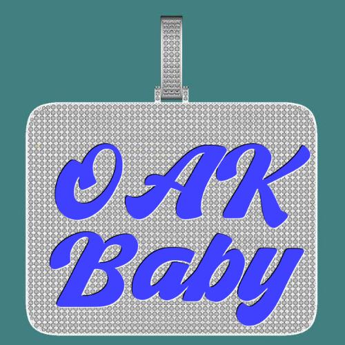 CUSTOM LETTER NECKLACE 3D BIG SQUARE