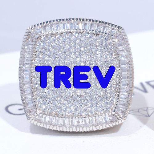 CUSTOM LETTER 3D ICED RING