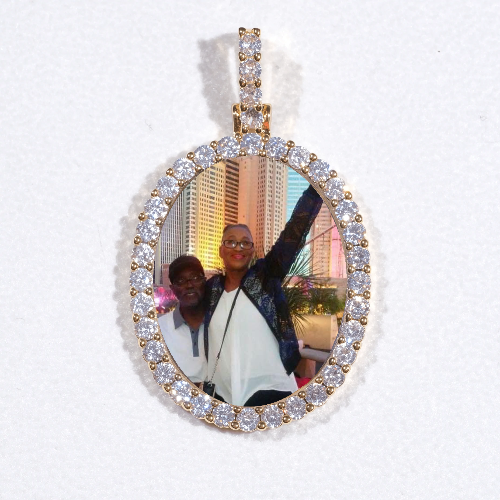 3D Oval Custom Picture Pendant