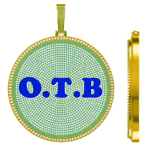 CUSTOM LETTER NECKLACE 3D BIG DISC