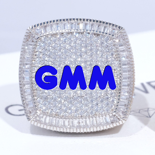 CUSTOM LETTER 3D ICED RING