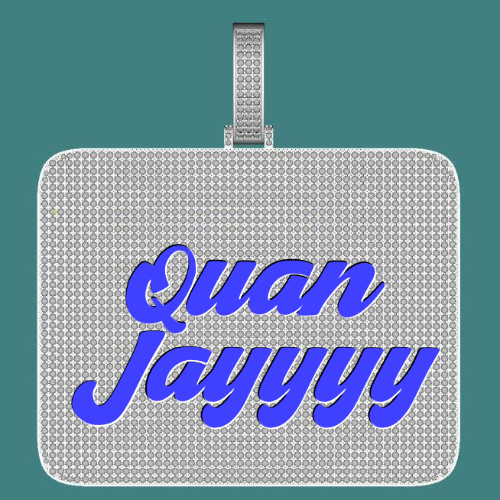 CUSTOM LETTER NECKLACE 3D BIG SQUARE
