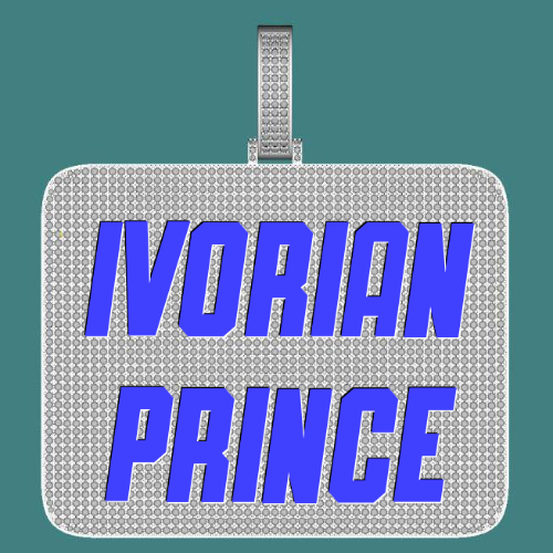 CUSTOM LETTER NECKLACE 3D BIG SQUARE