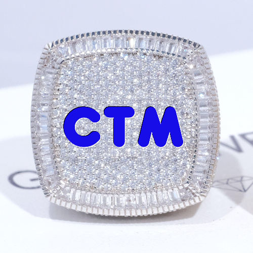 CUSTOM LETTER 3D ICED RING