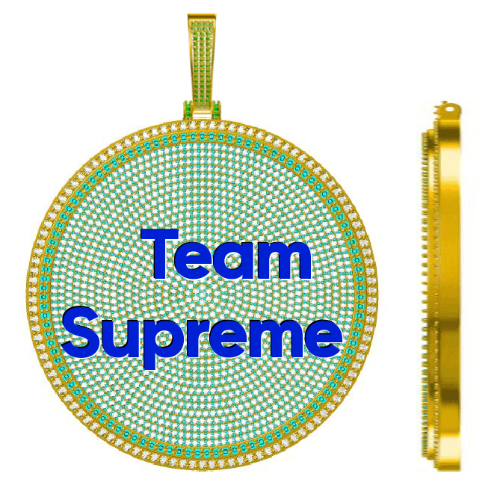 CUSTOM LETTER NECKLACE 3D BIG DISC