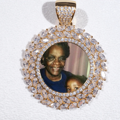 Large 3D Wheat Ear Custom Picture Pendant