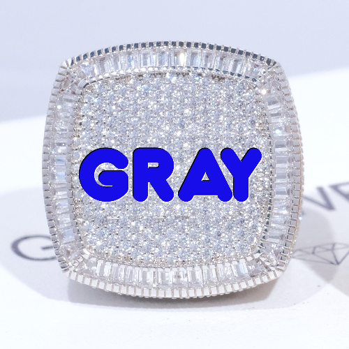 CUSTOM LETTER 3D ICED RING