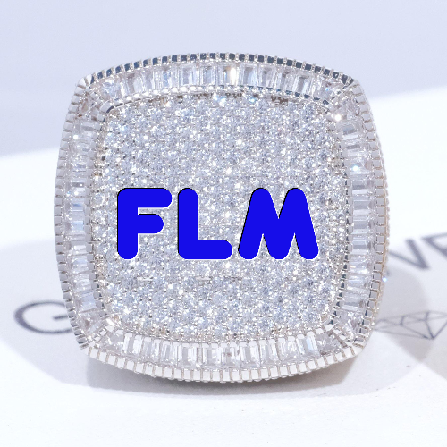 CUSTOM LETTER 3D ICED RING
