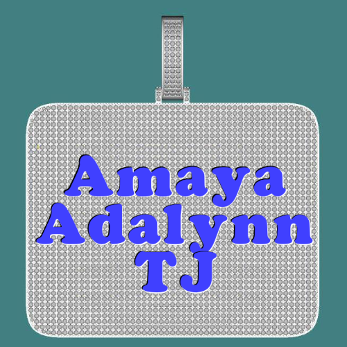 CUSTOM LETTER NECKLACE 3D BIG SQUARE