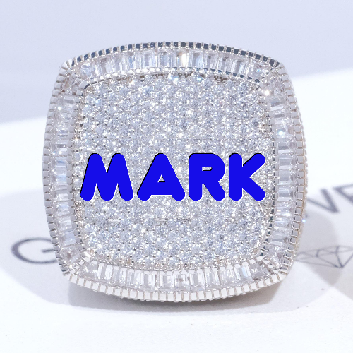 CUSTOM LETTER 3D ICED RING