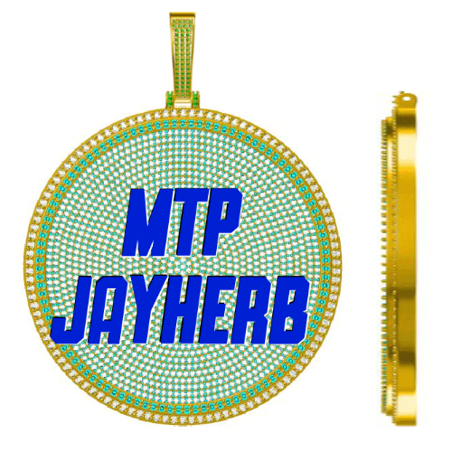 CUSTOM LETTER NECKLACE 3D BIG DISC