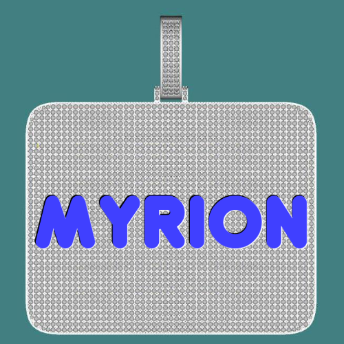CUSTOM LETTER NECKLACE 3D BIG SQUARE