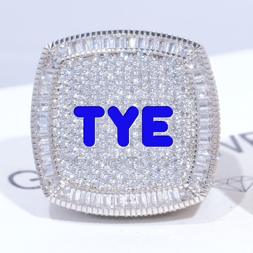 CUSTOM LETTER 3D ICED RING