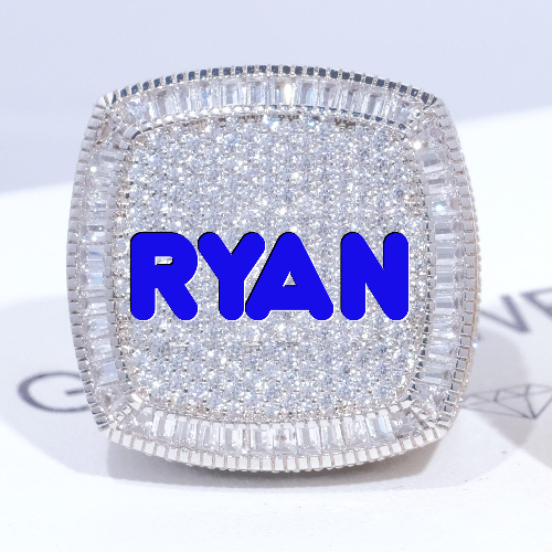 CUSTOM LETTER 3D ICED RING