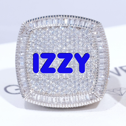 CUSTOM LETTER 3D ICED RING